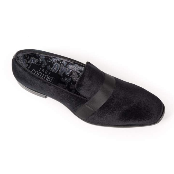 Black Velvet Loafer