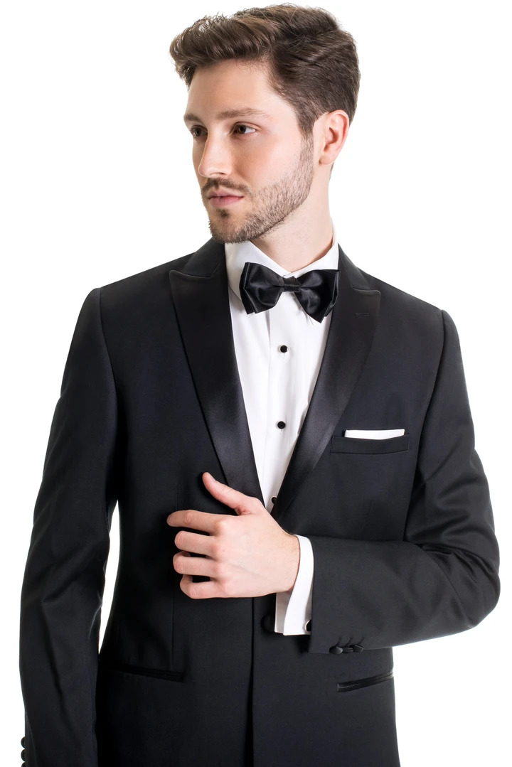 Black Slim Fit Tuxedo Coat Style No. N18C - Black Tie Formalwear