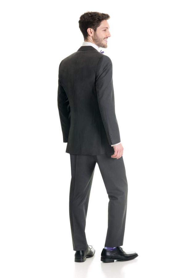 Dark Grey Slim Fit Suit Coat