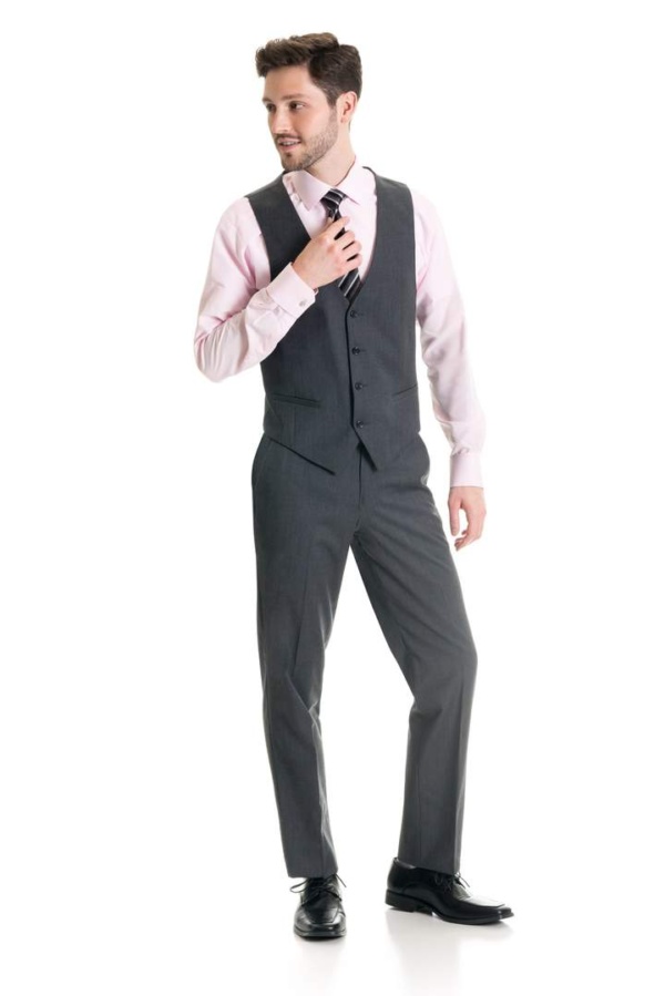 Grey Suit Separates Vest Super 120s