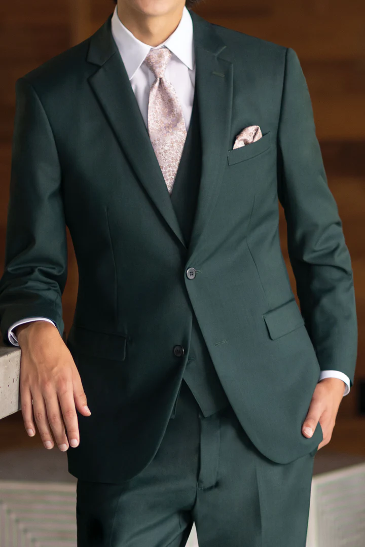 Hunter Green Suit Separates Vest - Black Tie Formalwear